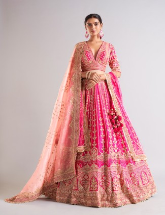 Blue lehenga choli in stunning silk