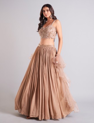 Blue lehenga choli in stunning silk