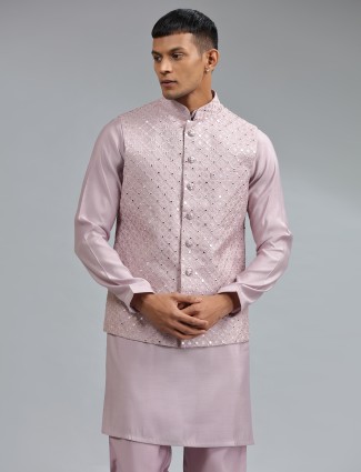 Wine silk royal wedding waistcoat set