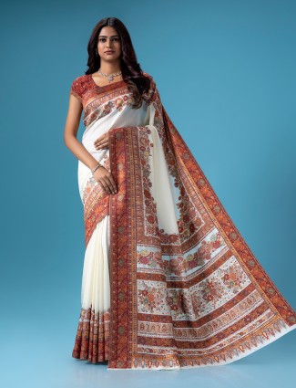 Golden radiance tissue silk saree with royal embellishments