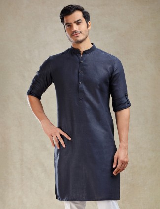 Navy kurta set for festive wear