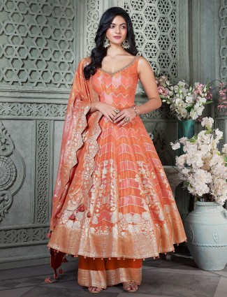 Newest plazzo suit with cutdana work for women