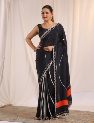 Golden radiance tissue silk saree with royal embellishments