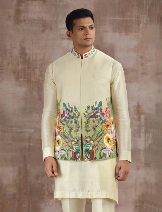 Wine silk royal wedding waistcoat set