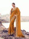 Mustard yellow radiant wedding drape