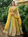Light green silk lehenga choli with resham work