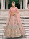 Grey and lavender shaded silk lehenga choli for celebrations