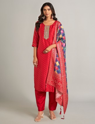 Onion pink lycra designer indo-western suit