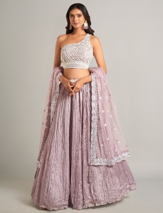 Lilac purple designer lehenga choli for party wear