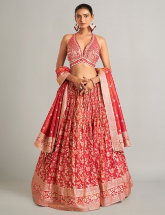 Blue lehenga choli in stunning silk