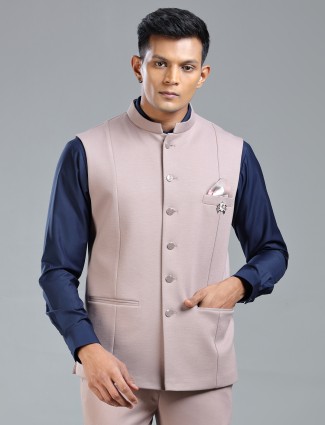 Onion pink stylish waistcoat for men