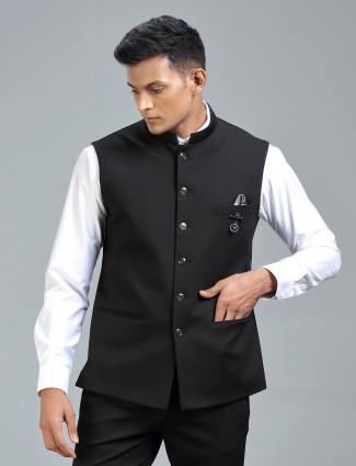 The ultimate black waistcoat for men