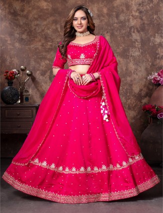 Blue lehenga choli in stunning silk