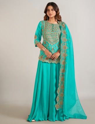 Onion pink lycra designer indo-western suit