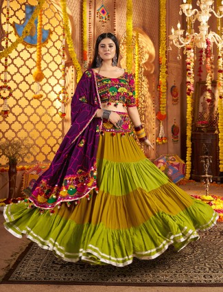 Viscose cotton multicolor lehenga choli for navratri