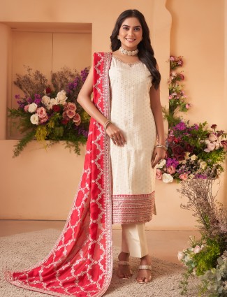 Onion pink lycra designer indo-western suit