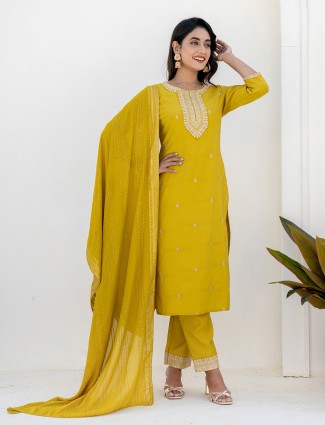 Yellow sunshine kurti set with dupatta