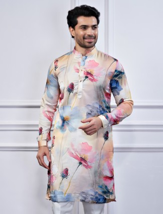 Latest multi color cotton floral printed kurta suit