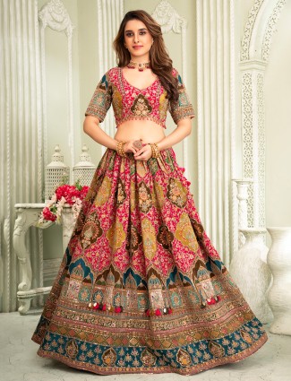 Rani silk lehenga choli for special occasions