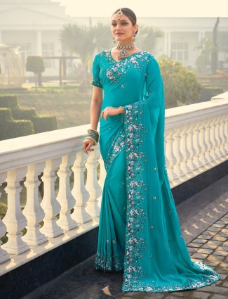 Golden radiance tissue silk saree with royal embellishments