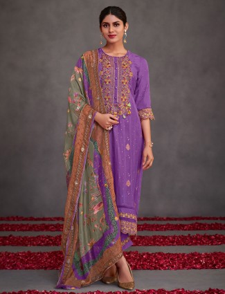 Onion pink lycra designer indo-western suit