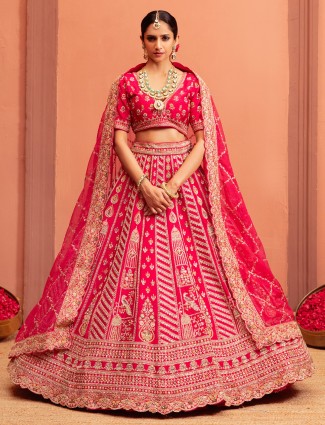 Blue lehenga choli in stunning silk