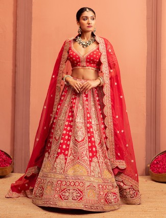 Blue lehenga choli in stunning silk