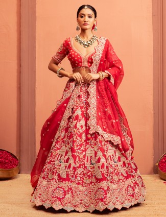 Blue lehenga choli in stunning silk