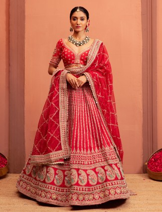 Blue lehenga choli in stunning silk