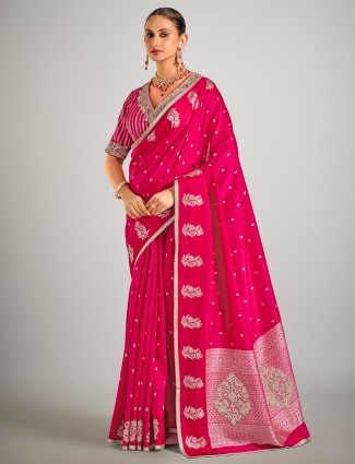 Golden radiance tissue silk saree with royal embellishments