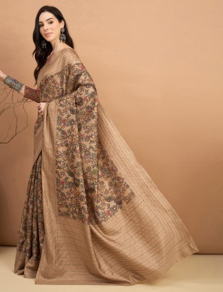 Golden radiance tissue silk saree with royal embellishments