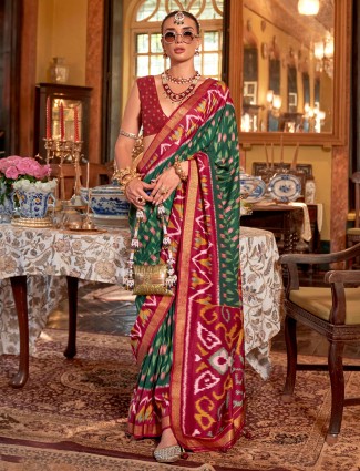 Golden radiance tissue silk saree with royal embellishments