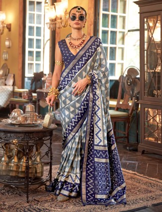 Golden radiance tissue silk saree with royal embellishments