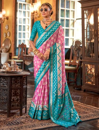 Golden radiance tissue silk saree with royal embellishments