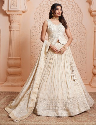 Blue lehenga choli in stunning silk