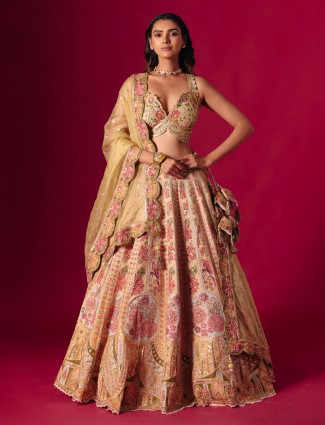 Blue lehenga choli in stunning silk