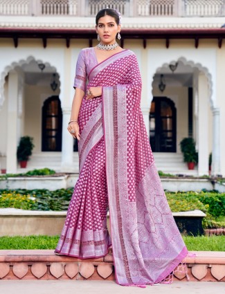 Golden radiance tissue silk saree with royal embellishments