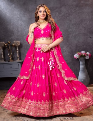 Blue lehenga choli in stunning silk
