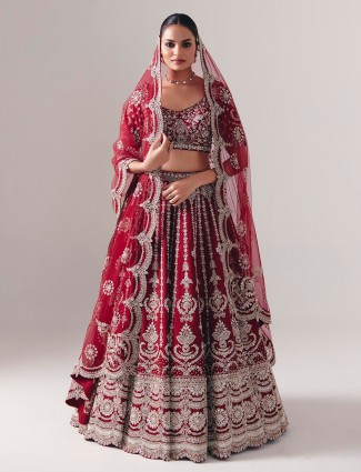 Blue lehenga choli in stunning silk