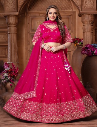 Blue lehenga choli in stunning silk