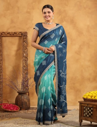 Golden radiance tissue silk saree with royal embellishments