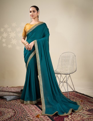Golden radiance tissue silk saree with royal embellishments