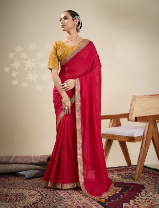 Golden radiance tissue silk saree with royal embellishments
