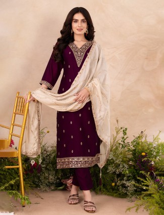 Onion pink lycra designer indo-western suit