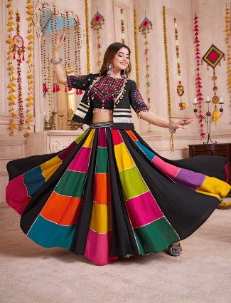 Black stunning jacket style navratri chaniya choli