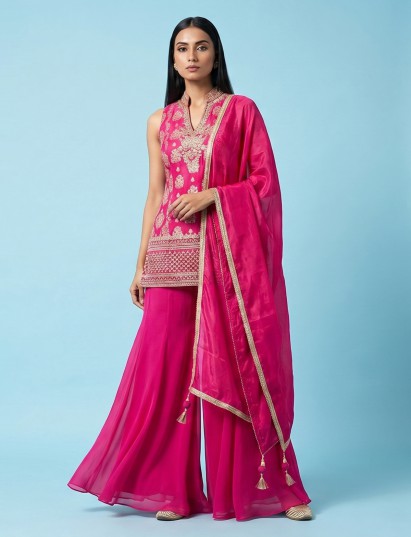 Rani georgette embellished suit with regal detailing