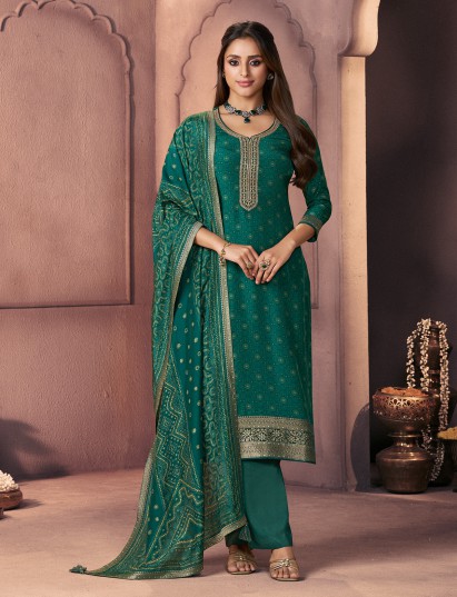 Green royal handcrafted festive silhouette