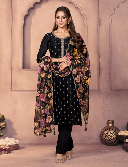 Black radiant festive shimmer statement