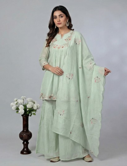 Pista festive wear salwar siut with dupatta