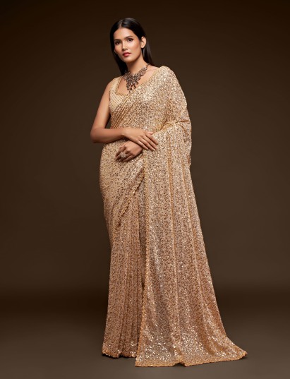 Classic ivory celebration wear saree